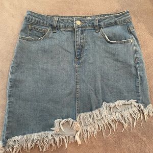 Papaya- asymmetrical denim skirt, size L